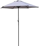 Pure Home & Garden Kurbelschirm Sunny 180 cm hellgrau, mit UV-Schutz 50 Plus, Knickfunktion und...