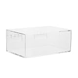 STOBAZA Transparente Aufbewahrungsbox mit Klappdeckel Langlebige Plastikkiste für Schmuck und...