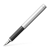 Faber-Castell 148520 - Füllfederhalter Basic Metall matt, Feder M, Silber, 1 Stück