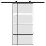 ACAGALA Glasschiebetür 102.5 x 205 cm, Innentür Komplettset mit Laufschiene & Glastür, ESG...