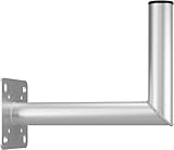 goobay Sat Wandhalter mit Bohrung für Balkonhalterung / Halterung für Satellitenschüssel bis max....