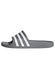 adidas Unisex Adilette Aqua Slides, Grey Three / Cloud White / Grey Three, 44.5 EU