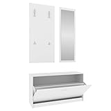 vidaXL Flurmöbel Set 3-TLG. Garderobenset Garderobe Kompaktgarderobe Dielenmöbel Flureinrichtung...