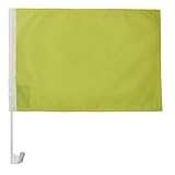 AZ FLAG - Autofahne Einfarbig Gelb - 45x30 cm - Einfarbig Autoflagge 30 x 45 Cm - Auto Flaggen
