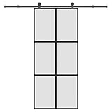ACAGALA Glasschiebetür 90x205 cm, Schiebetür mit Beschlag, Innentür Komplettset mit Laufschiene &...