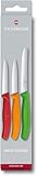 Victorinox Swiss Classic Gemüsemesser-Set, 3-teilig, Obstmesser, Gerader Schliff, Extra Scharf,...