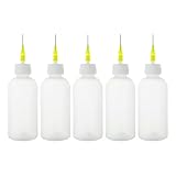 5pcs Nadelspitze Squeeze Flasche 50 ml Verdickung der Präzisionsspitze Applikatorflasche mit klarer...