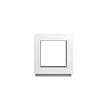 Framex Kellerfenster - Festverglasung (Fib) Weiß 40 x 40 cm 2-fach 32 mm (4/24/4) Kleines...