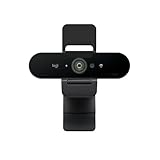 Logitech Brio 4K Webcam, Videogespräche, Mikrofon mit Geräuschunterdrückung, automatische...