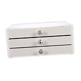FOMIYES Multifunktionale Staubdichte Schmuckaufbewahrungsbox mit Organizer für Ringe Halsketten und...
