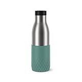 Emsa N31112 Bludrop Sleeve Trinkflasche | 0,7 Liter | 100 % dicht | Quick-Press Verschluss |...