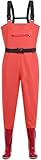 Hip Wathosen Damen PVC-wathosen Mit Stiefeln, Leichte wasserdichte Brustwathosen Zum Angeln Und...