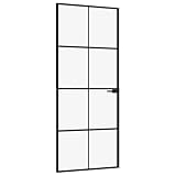vidaXL Innentür, Zimmertür Komplettset 83x201,5cm, Glastür mit Griff Eisenschloss, Drehtür Tür...
