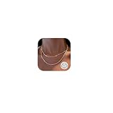 CASSIECA 2 Stück Kette Damen Silber Halskette Layerd Kette Halskette Sterling Silber Stapelbare...