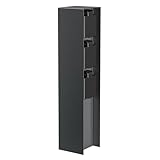 ledscom.de Garten Steckdosensäule POMI für außen, IP44, 3-Fach, Edelstahl, anthrazit, eckig, 33...