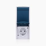 Busch-Jaeger 2601/6/20 EW-53 Ocean IP44 AP Schalter / Steckdosen Kombination