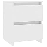 vidaXL Nachttisch 2 Schubladen Nachtschrank Nachtkommode Nachtkonsole Nachtschränckchen...