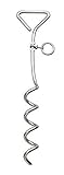 Kerbl Pet Anlegespirale, 40cm, ø 8mm, zum Anleinen von Hunden, chromatiert, Anlegepflock,...