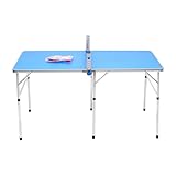 Tischtennisplatte Klappbar Indoor, Tischtennistisch, mit 2 Tischtennisschlägern, 3 Bällen, Netz...