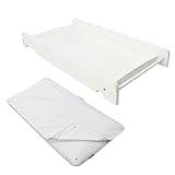 Puckdaddy Set aus Wickelbrett Mika 87x44,5cm und Wickelauflage Celine 71 x 41 cm, Wickelaufsatz aus...