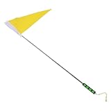 UPKOCH Ausziehbarer Teleskop Fahnenmast aus Edelstahl mit Gelber Signalflagge Verstellbare Handfahne...