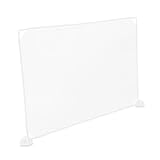 FONDOTIN Transparente Tisch Trennwand aus Kunststoff mit Stabilen Clips Mobiler Spuckschutz für...