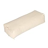 Yogabox Yoga Rechteckbolster Basic, Waschbarer Bezug aus 100% Baumwolle, Yogarolle eckig mit...