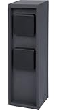 BOLD Pado Aussen-Steckdose-Garten (Steckdosen-Säule) mit 2-Fach Stecker in Anthrazit (IP44 Outdoor...