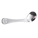 CONGARTENO Edelstahl Fütterlöffel mit Ergonomischem Griff Links Gebogen für Rechtshänder...