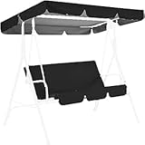 Schaukelstuhl mit Baldachin, Outdoor-Schaukelbank mit verstellbarem Baldachin und abnehmbarem Kissen...