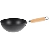 Cabilock Schmiedeeiserne Mini-Wok-Pfanne, 20 cm, kleine Wok-Bratpfannen, antihaftbeschichtet,...