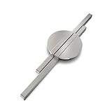 homdiy Schubladengriffe aus gebürstetem Nickel, halbmondfarben, halbrund, silberfarben,...