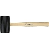 TOPEX Gummihammer Schwarz Hartgummihammer Allround-Gummihammer für Indoor und Outdoor - Langlebiger...
