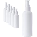 6 x 100 ml Sprühflasche Set leer in Weiß aus 100% PE Kunststoff (Plastik) - Spray-Flasche zum...