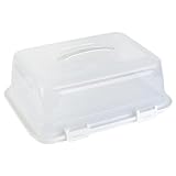 Engelland Rechteckige Kuchen-Transportbox mit Griff, Deckel und 4-fach Klick-Verschluss, Farbe:...