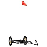 Homgoday Fahrradanhänger Schwarz 122x53x28 cm Eisen Fahrradanhänger für Haustiere Model94204