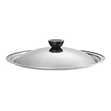 MALUGOGO Edelstahl-Topfdeckel, 18 cm, Universal-Bratpfannenabdeckung, Ersatz für Kochtöpfe,...