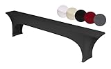TexDeko® Stretch Bierbankhussen für Bierzeltgarnitur strapazierfähig (nur Bierbank) 220 x 25cm...