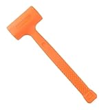 QAUUCP Gummihammer 0,5–4 lb Toter Schlaghammer, orange, weicher, leiser Gummihammer,...