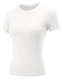 Rapbin Compression Shirt Damen Gym Top Sport Oberteil Yoga Kurzarm Crop Top Sportshirt Leicht...