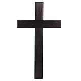 BESPORTBLE Holz Kreuz Wand Montiert Holz Schwarz Heilige Jesus Kreuz Wand Hängen Katholische...