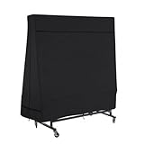 Qimopi Tischtennistischabdeckung, wasserdicht, strapazierfähig, schwarz, 300D-Oxford-Stoff, 160 x...