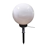 Kugel-Außen-Leuchte MARLON D:40cm weiß Erdspieß E27x1, IP44 Dekorationslampe Außengelände...