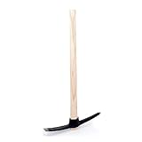 pokm toolsmarket – 1,5 kg Spitzhacke | Kreuzhacke mit Holzstiel – Robuste Hacke Pickel für...