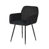 EGGREE Esszimmerstühle 1er Set Samt Stühle mit Armlehnen Gepolsterte Küchenstühle Moderner...