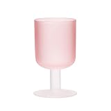 ZKALQECNF Milch Rosa Kristallglas-Kelch, 280 ml, mattierte Stielgläser for Wasser, Saft, Wein und...