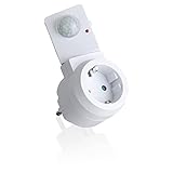 SEBSON Zwischenstecker PIR Bewegungsmelder, drehbarer Sensor, Schuko Stecker 230V, Steckdose...
