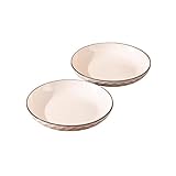 Speiseteller-Set 2 Stück, 20,3 cm, Keramik, Weiß, Servierteller-Set für Nudeln, Salat, Obst,...