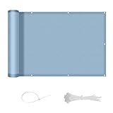 LOVE STORY Balkon Sichtschutz 90x500cm Wetterfest, PES Balkonabdeckung Balkonbespannung...