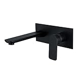 PJVPEJOD Waschtischarmatur Waschbecken Wasserhahn Schwarz Messing Waschtischmischbatterie...